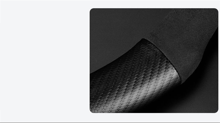 Car Steering Wheel Cover Automotive Interior 3D Embossing Of Suede + Carbon Fiber Leather For Ford F-150 - Red