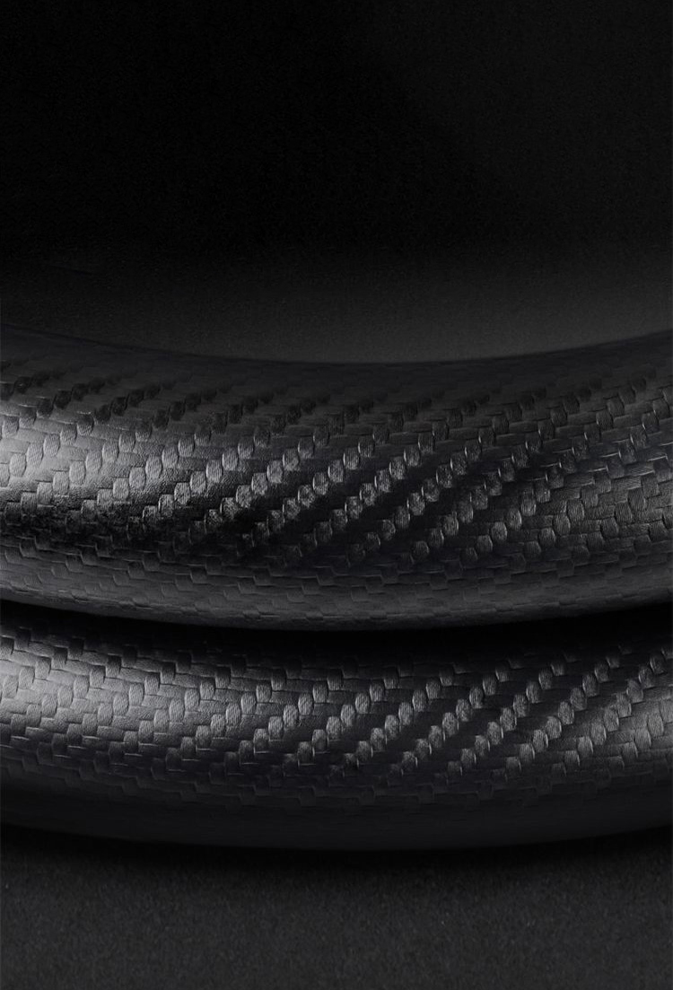 Car Steering Wheel Cover Automotive Interior 3D Embossing Of Suede + Carbon Fiber Leather For Ford F-150 - Red