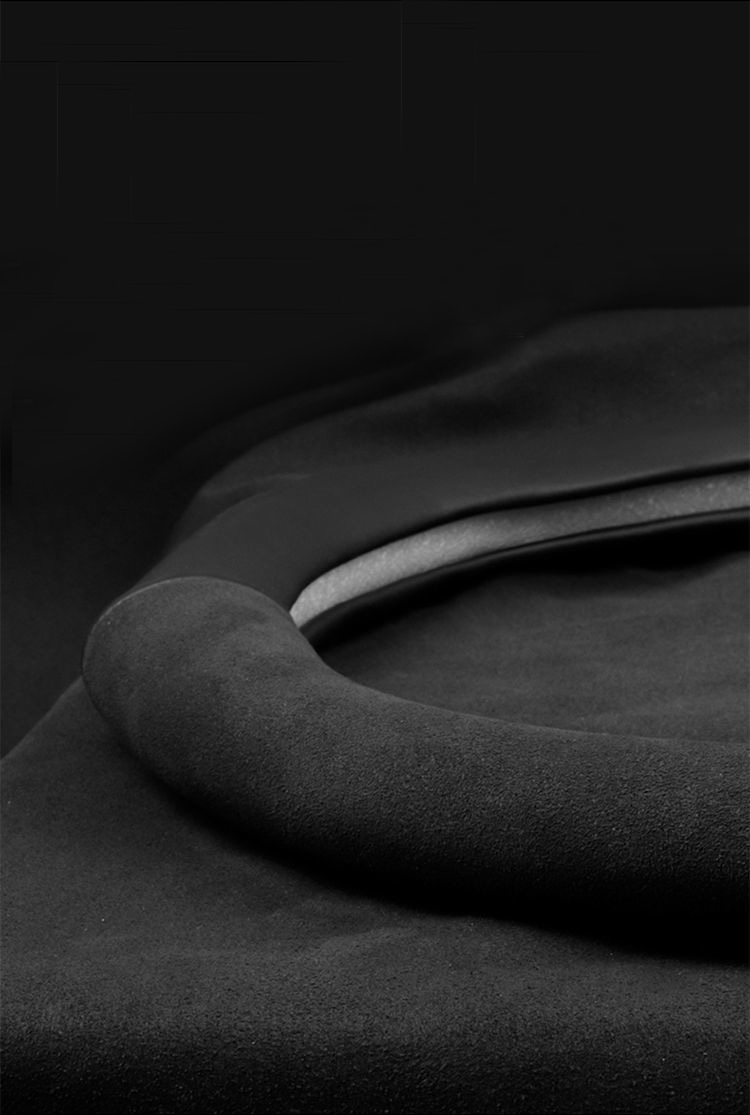 Car Steering Wheel Cover Automotive Interior 3D Embossing Of Suede + Genuine Leather For Ford F-150 - Black