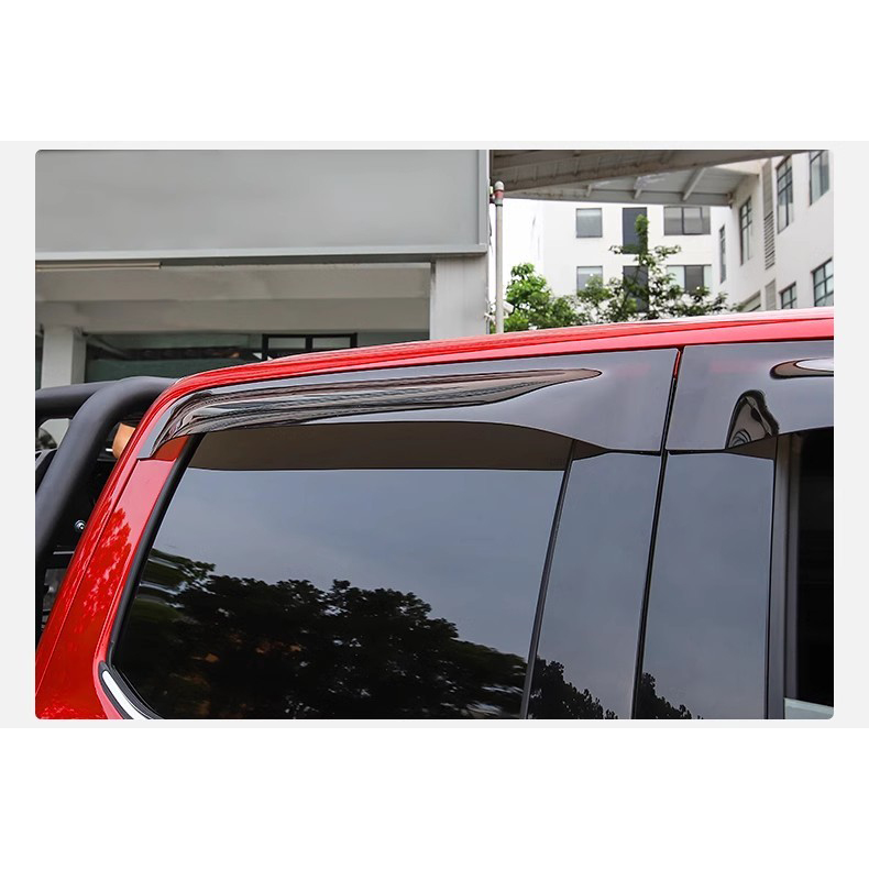 Car Sun And Rain Shelter Pickup Truck Window Rain Eyebrow Automotive Modification 4pcs For Ford F-150 - Translucent