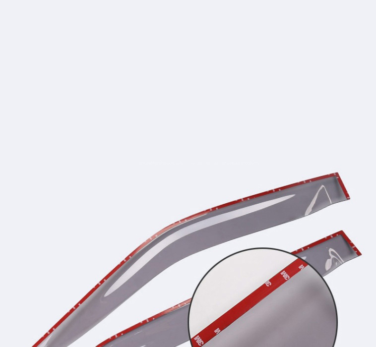 Car Sun And Rain Shelter Pickup Truck Window Rain Eyebrow Automotive Modification 4pcs For Ford F-150 - Translucent