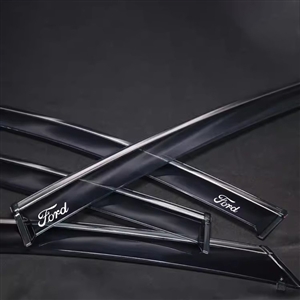 Car Sun And Rain Shelter Pickup Truck Window Rain Eyebrow Automotive Modification 4pcs For Ford F-150 - Translucent