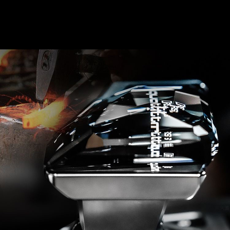 Genuine Leather Crystal Automatic Gear Shift Knob Lever Car Shifters Assembly 3D Gradient Touch LED Light For Audi A6L - RS Quattro