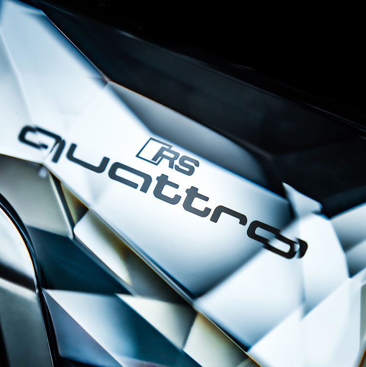 Genuine Leather Crystal Automatic Gear Shift Knob Lever Car Shifters Assembly 3D Gradient Touch LED Light For Audi A6L - RS Quattro