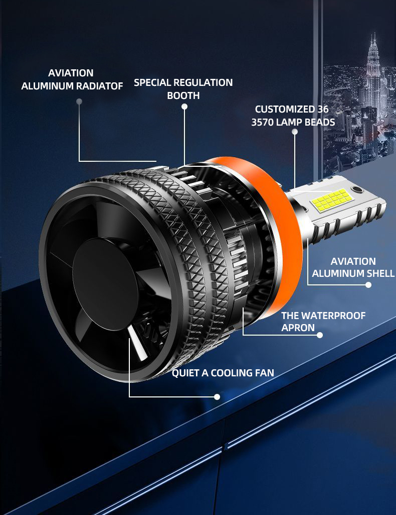 High Performance Auto 180w Led Headlamps Integrated Bulb Retrofit Strong Car White Light For Ford F-150 - High + Low Beam