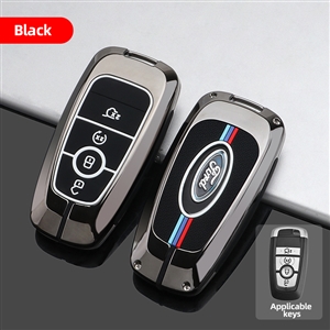 Metal Auto Zinc Alloy Automobile Key Bags Protect Men Truck Key Covers For Ford F-150 - Black