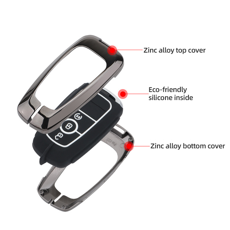 Metal Auto Zinc Alloy Automobile Key Bags Protect Men Truck Key Covers For Ford F-150 - Blue