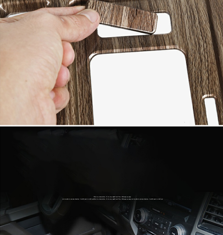 Original ABS Automobile Console Gear Shift Knob Box Panel Cover Car Shifters Decor For Ford F-150 - Silver