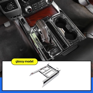 Original ABS Automobile Console Gear Shift Knob Box Panel Cover Car Shifters Decor For Ford F-150 - Silver