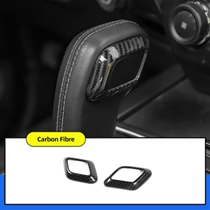 Original ABS Automobile Console Gear Shift Knob Lever Head Cover Car Decorative Ring For Ford F-150 - Black Carbon Fiber
