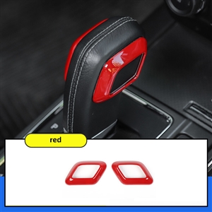 Original ABS Automobile Console Gear Shift Knob Lever Head Cover Car Decorative Ring For Ford F-150 - Red