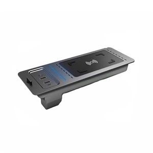 Original ABS Car Mobile Phone Wireless Charger 18W Auto Modification Upgrade QC3.0 PD Atmosphere Light For Ford F-150 - Black