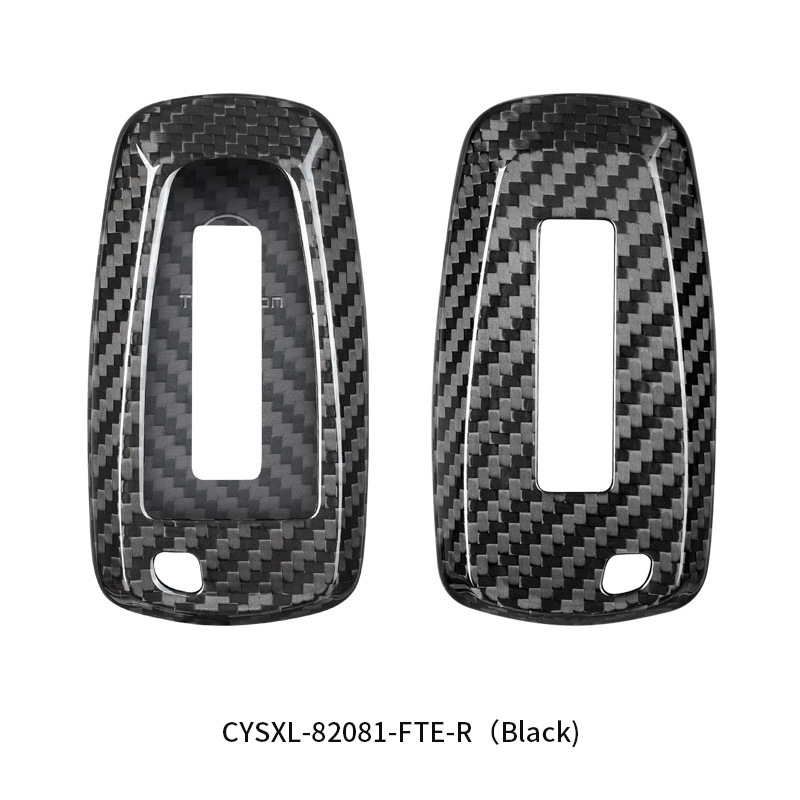 Top Grade Carbon Fibre Automobile Key Bags Forging Men Car Key Covers For Ford F-150 - Black 01