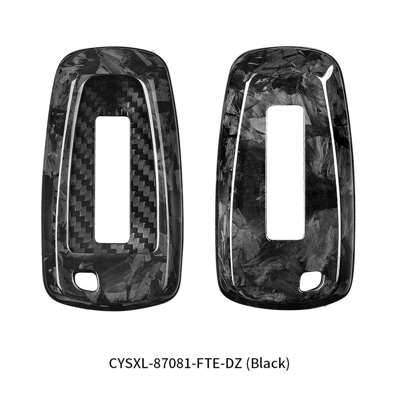Top Grade Carbon Fibre Automobile Key Bags Forging Men Car Key Covers For Ford F-150 - Black Forging