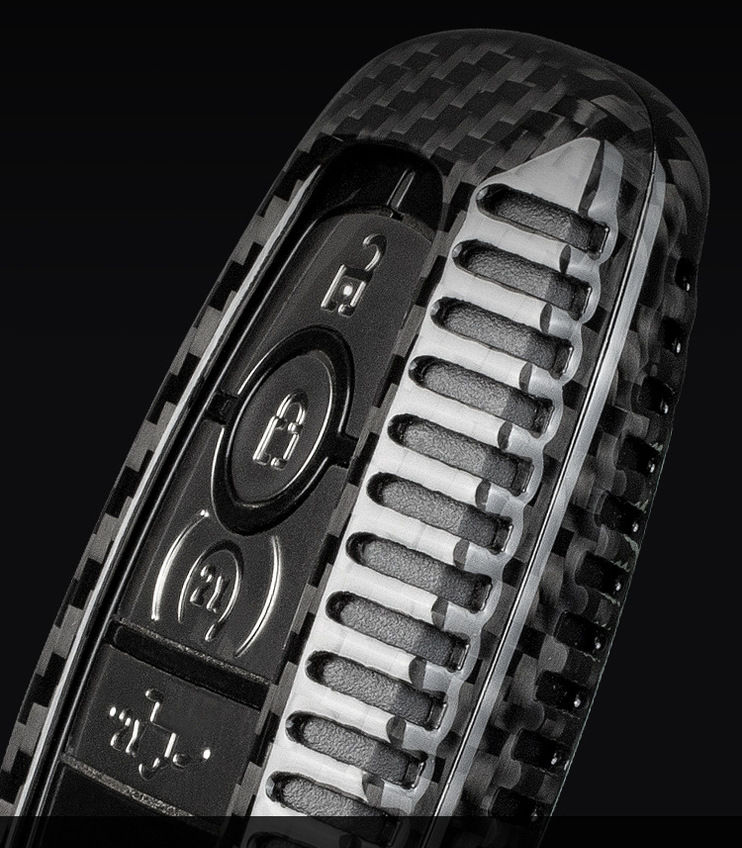 Top Grade Carbon Fibre Automobile Key Bags Forging Men Car Key Covers For Ford F-150 - Red 01