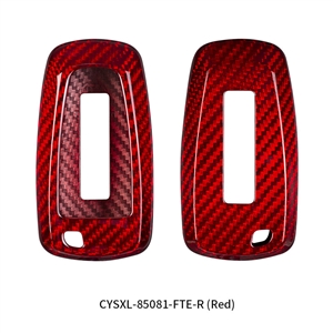 Top Grade Carbon Fibre Automobile Key Bags Forging Men Car Key Covers For Ford F-150 - Red 01