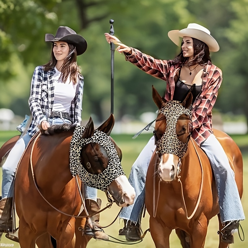 3PCS Stretch Lycra Mosquito Repellent Summer Breathable Horse Fly Mask With Ears Mesh Rugged - Blue + Purple + Brown