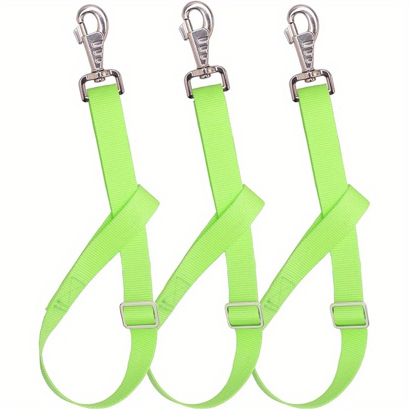 3Pack Heavy-Duty Acrylic Water Bucket Straps Horses Multipurpose Adjustable Stall Muck Supplies Hanging Straps - Green