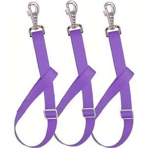 3Pack Heavy-Duty Acrylic Water Bucket Straps Horses Multipurpose Adjustable Stall Muck Supplies Hanging Straps - Purple