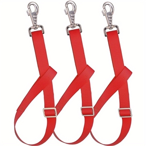 3Pack Heavy-Duty Acrylic Water Bucket Straps Horses Multipurpose Adjustable Stall Muck Supplies Hanging Straps - Red