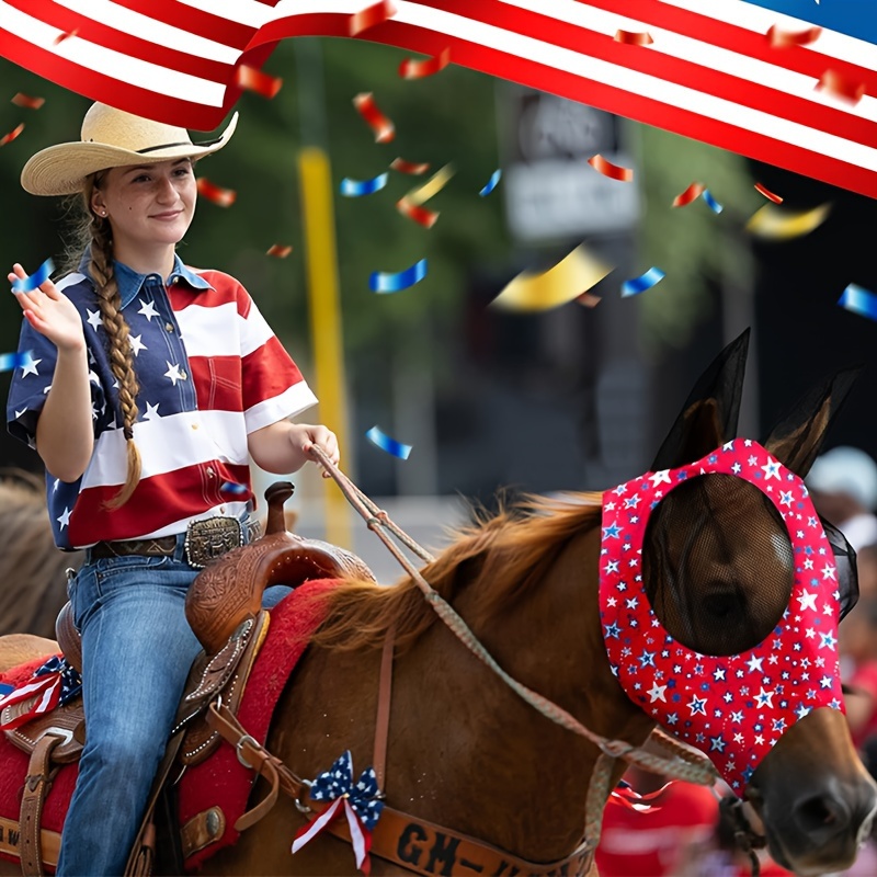 3Piece Face Mask Horse Fly Masks Set Comfortable Smooth Spandex Mosquito Insect Resistant Equine Face Covering - A 3PCS