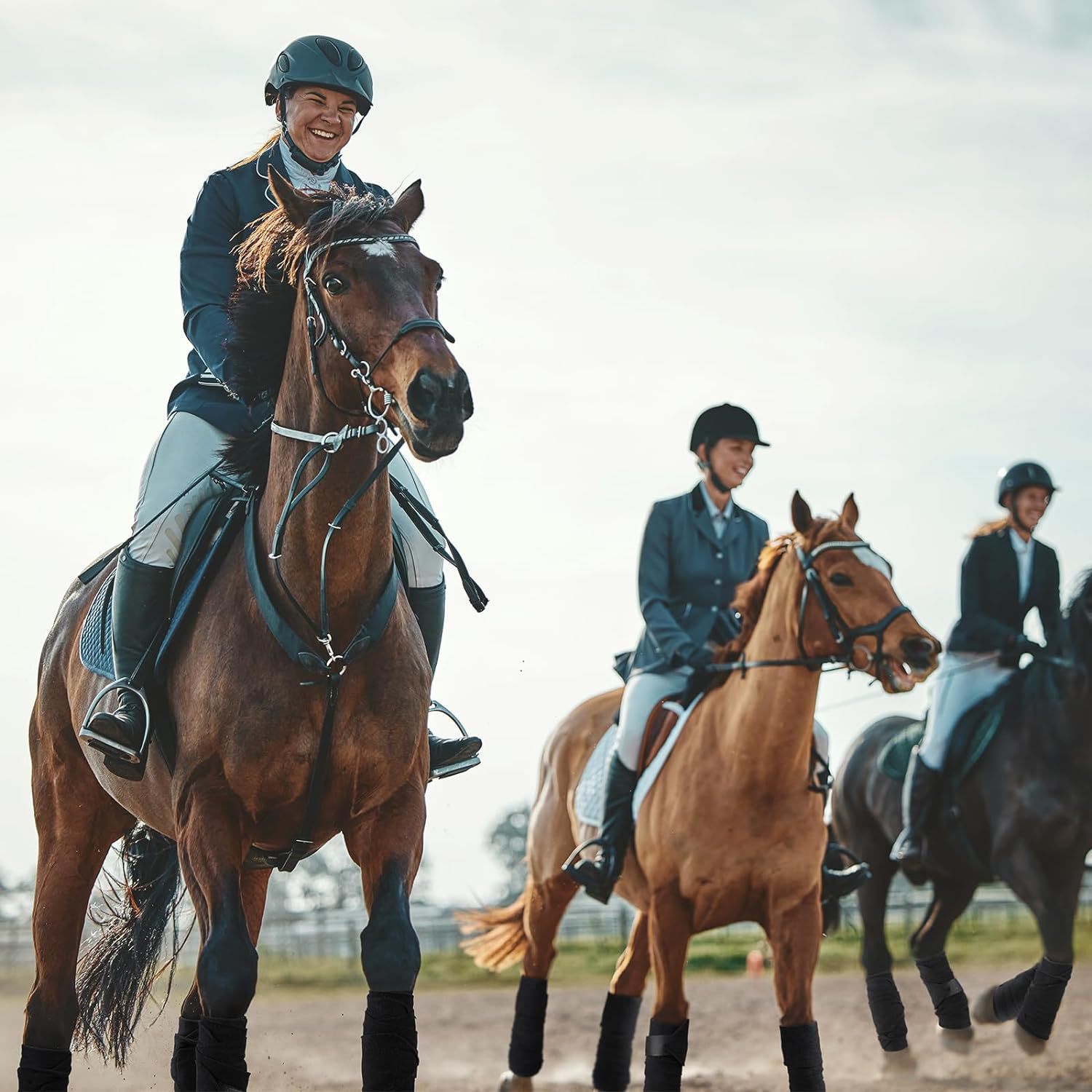 Adjustable Horse Leg Bandage Breathable Polar Fleece Equine Guards Insect-Repellent Wraps Reduced Fatigue Equestrian Gear - Black