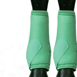 Adjustable Horse Leg Boots Breathable Sports Equine Guards Insect-Repellent Wraps Reduced Fatigue Equestrian Gear - Grass Green