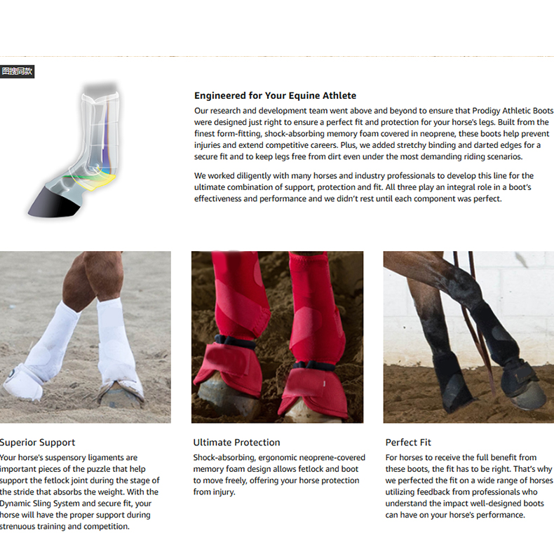 Adjustable Horse Leg Boots Breathable Sports Equine Guards Insect-Repellent Wraps Reduced Fatigue Equestrian Gear - Bule