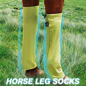 Adjustable Polyester Horse Leg Socks Harness Mosquito Proof Equine Guards Wraps Reduced Fatigue Equestrian Gear - Green
