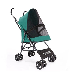 Best Pomeranian Foldable Pet Stroller Oxford Metal Removable Small Medium Cats Dogs Bags Storage Basket Travel Outdoor - Green