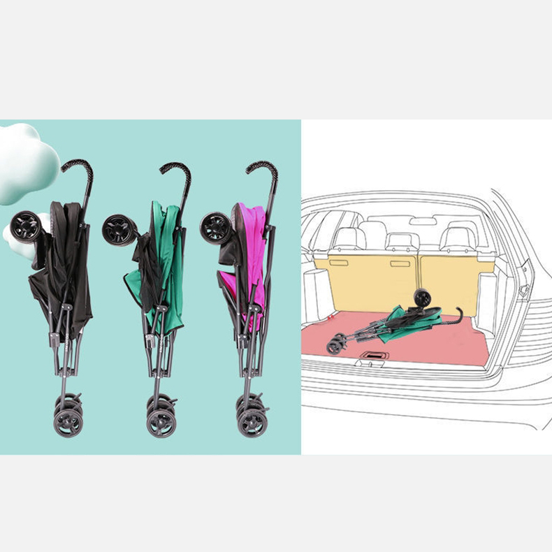 Best Pomeranian Foldable Pet Stroller Oxford Metal Removable Small Medium Cats Dogs Bags Storage Basket Travel Outdoor - Rose