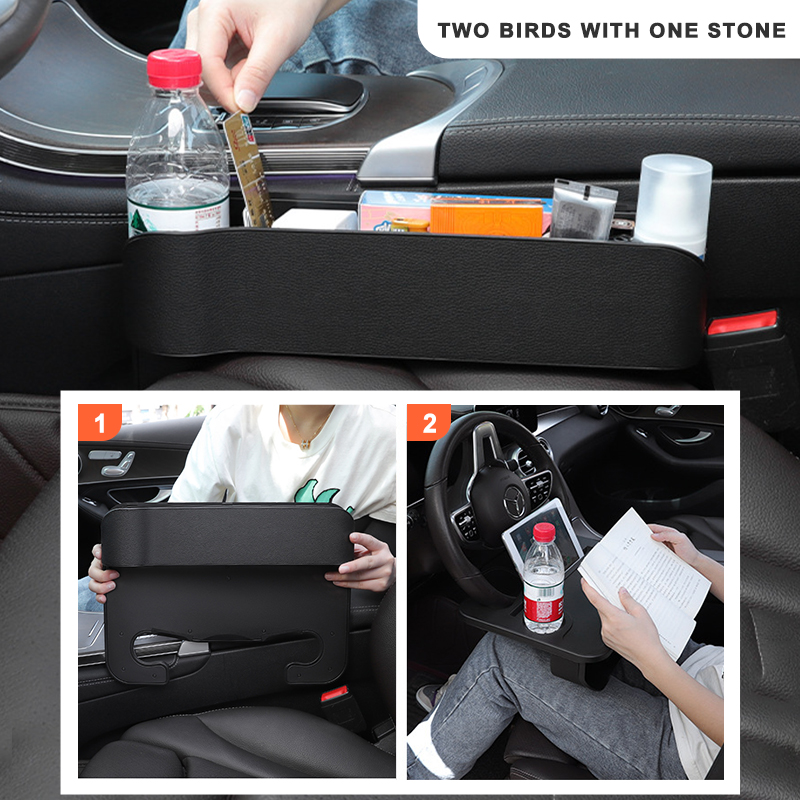 Car Dining Plate Steering Wheel Drinks Holder Car Computer Desk Tray Holder Car Plate Rack Multifunctional Car Table Voiture - Black