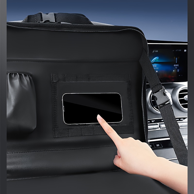 Car Dining Plate Steering Wheel Drinks Holder Leather Computer Desk Tray Holder Car Plate Rack Multifunctional Car Table Voiture - Black