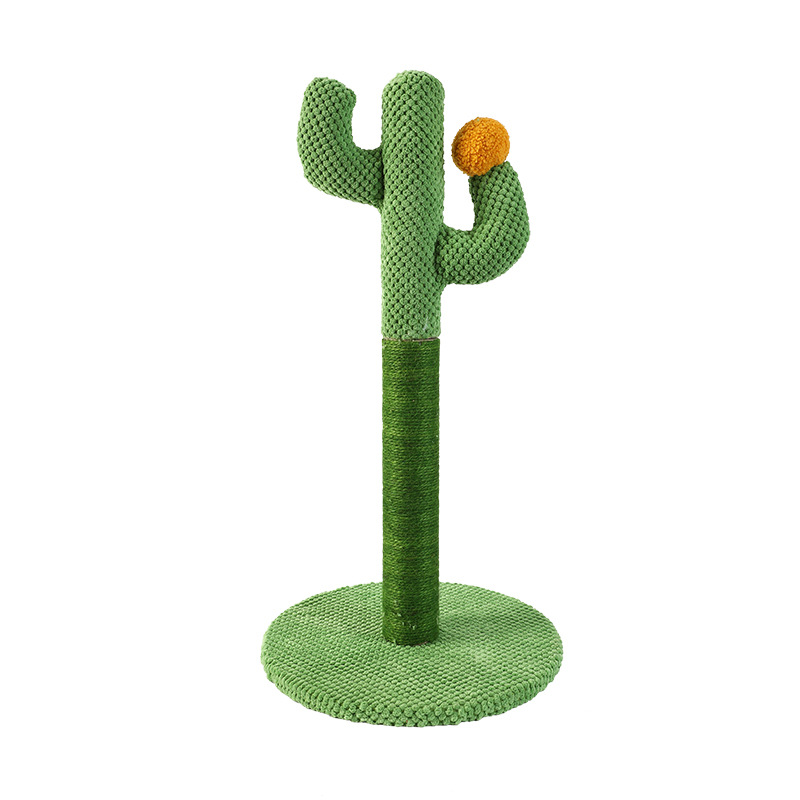 Cat Tree Cactus Small Cat Tower For Indoor Cats Climbing Tree Cat Condo Pet Scratch Posts kitten Essentials Cat Climber - Green Small