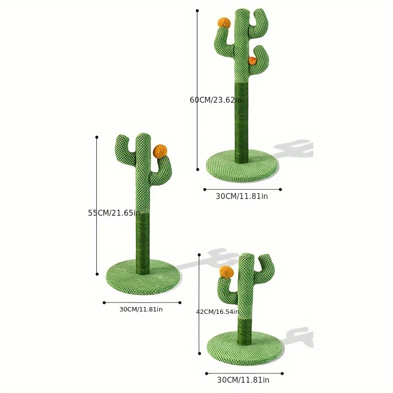 Cat Tree Cactus Small Cat Tower For Indoor Cats Climbing Tree Cat Condo Pet Scratch Posts kitten Essentials Cat Climber - Green Small