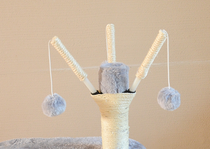 Cat Tree House Towers Cat Post Climber Tree Cat Condo Scratching Post Climbing Frame Cat Post Climbing Shelf - Grey