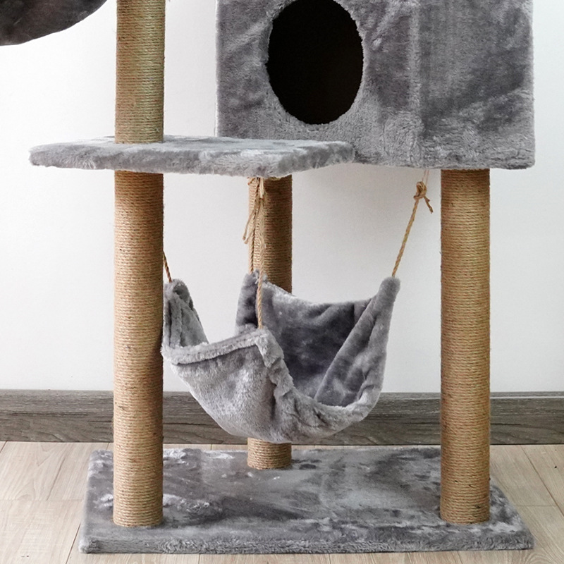Cat Tree House Towers Large Cat Climbing Tree Cat Condo Scratching Post Multi-Level Large Cat Climbing Shelf - Pink