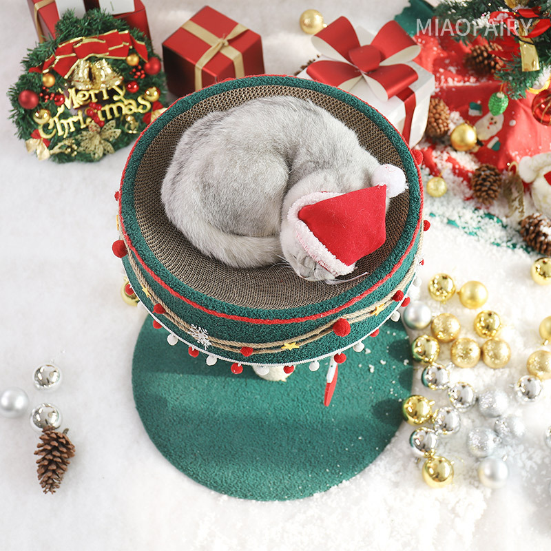 Christmas Cat Tree Small Cat Tower Cats Climbing Tree Cat Condo Cats Nest Scratch Posts kitten Essentials Cat Climber - Blue