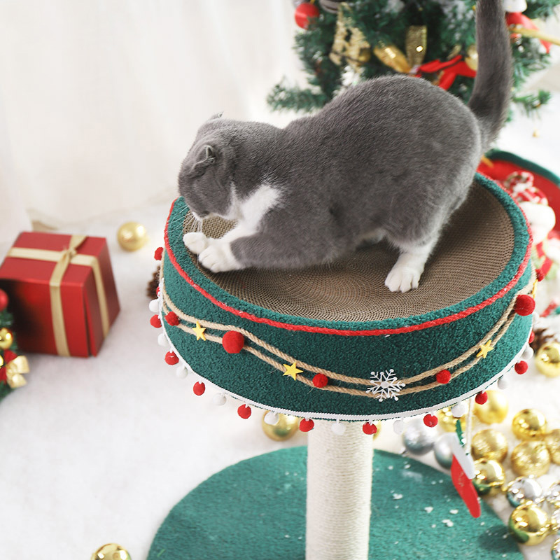 Christmas Cat Tree Small Cat Tower Cats Climbing Tree Cat Condo Cats Nest Scratch Posts kitten Essentials Cat Climber - Blue