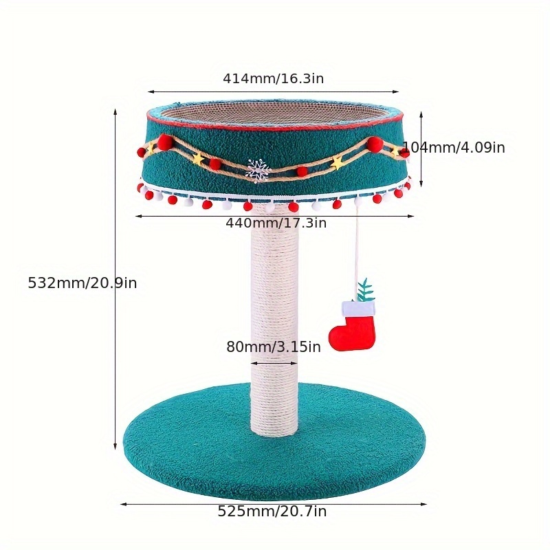 Christmas Cat Tree Small Cat Tower Cats Climbing Tree Cat Condo Cats Nest Scratch Posts kitten Essentials Cat Climber - Blue