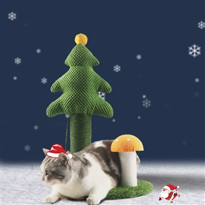 Christmas Tree Sisal Hemp Cat Proof Tree Cat Tower Cats Climbing Tree Cat Toy Scratch Posts kitten Essentials Cat Climber - Green