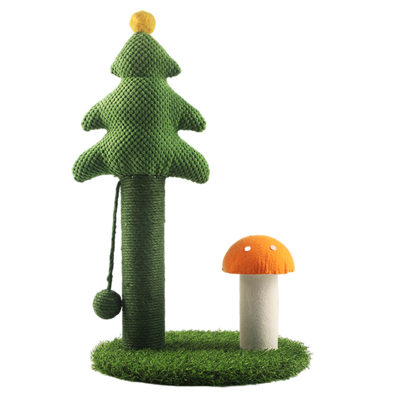 Christmas Tree Sisal Hemp Cat Proof Tree Cat Tower Cats Climbing Tree Cat Toy Scratch Posts kitten Essentials Cat Climber - Green