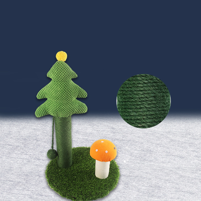 Christmas Tree Sisal Hemp Cat Proof Tree Cat Tower Cats Climbing Tree Cat Toy Scratch Posts kitten Essentials Cat Climber - Green