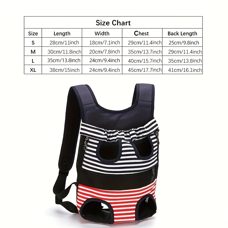 Collapsible Pet Backpack Ventilate Durable Canvas Zipper Closure For Cats Dogs Bags Portable For Travel Outdoor Use - Blue