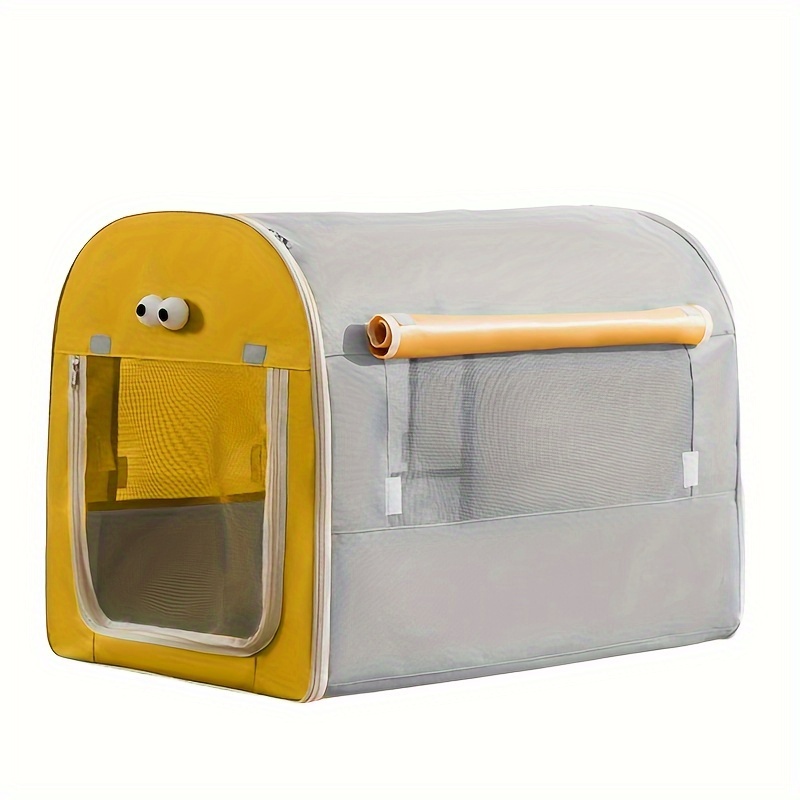 Collapsible Pet Handbag Ventilate Durable Polyester Zipper Closure For Cats Dogs Bags Automobile For Travel Outdoor Use - Grey