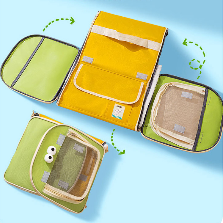 Collapsible Pet Handbag Ventilate Durable Polyester Zipper Closure For Cats Dogs Bags Automobile For Travel Outdoor Use - Green