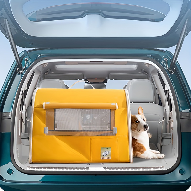 Collapsible Pet Handbag Ventilate Durable Polyester Zipper Closure For Cats Dogs Bags Automobile For Travel Outdoor Use - Green