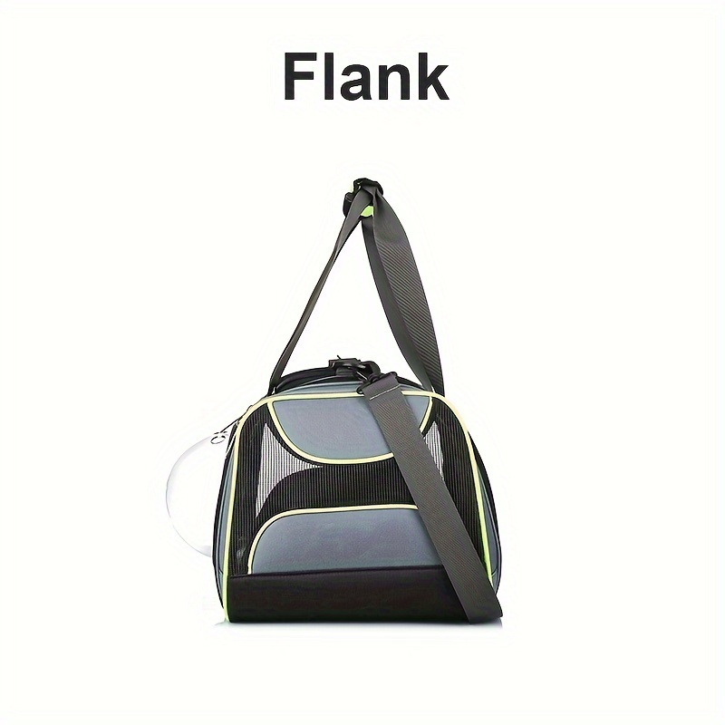 Collapsible Pet Handbag Ventilate Durable Polyester Zipper Closure For Cats Dogs Bags Container Bag For Travel Outdoor Use - Green