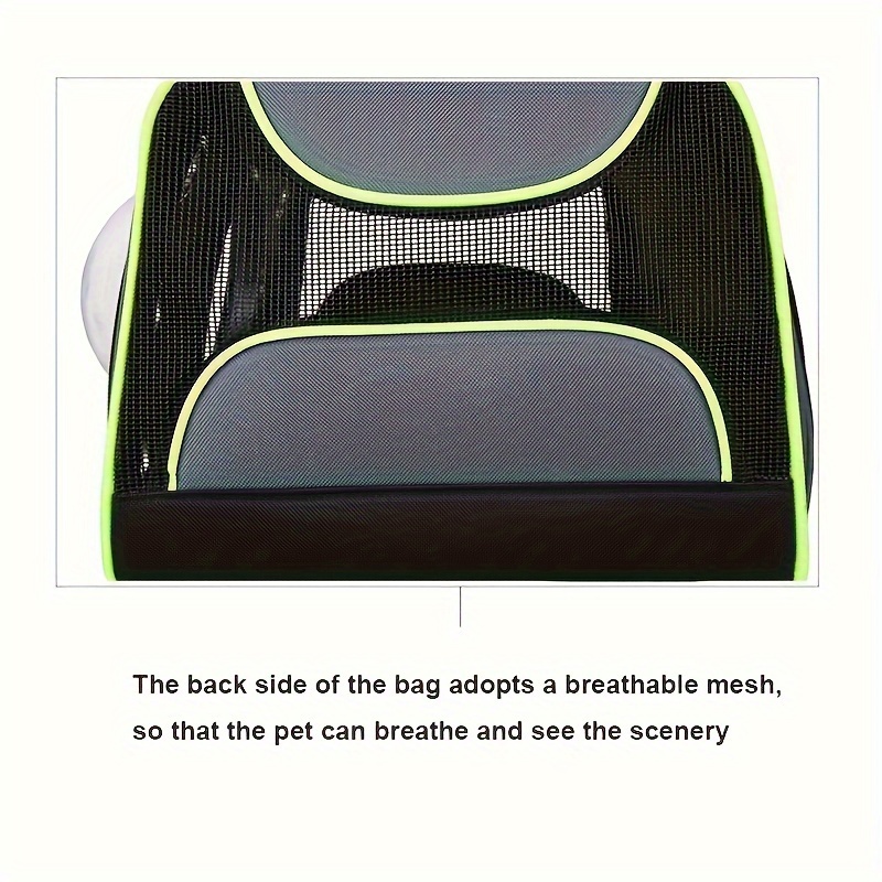 Collapsible Pet Handbag Ventilate Durable Polyester Zipper Closure For Cats Dogs Bags Container Bag For Travel Outdoor Use - Green