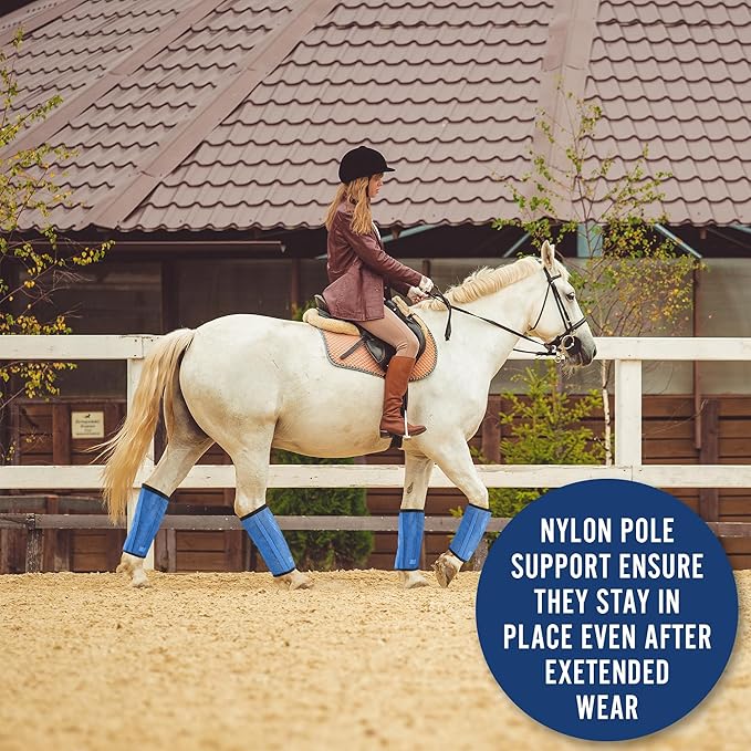 Durable Horse Leg Boots Breathable Mesh Polyester Horse Fly Boots Reduced Fatigue Equestrian Gear - Gray